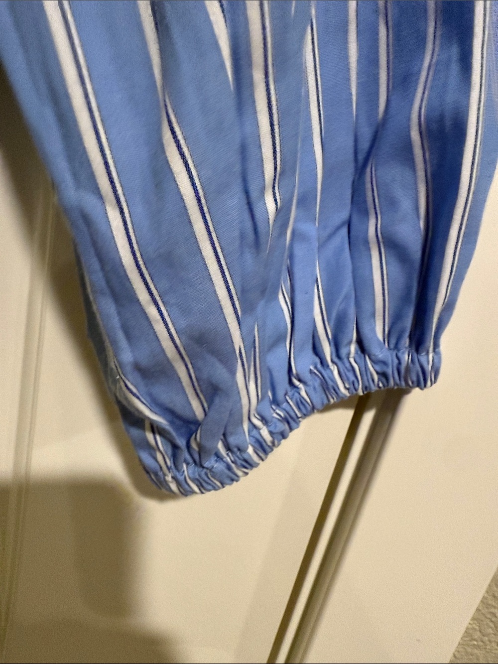 Blue Striped Bow-Tie Blouse - Picture 4 of 8